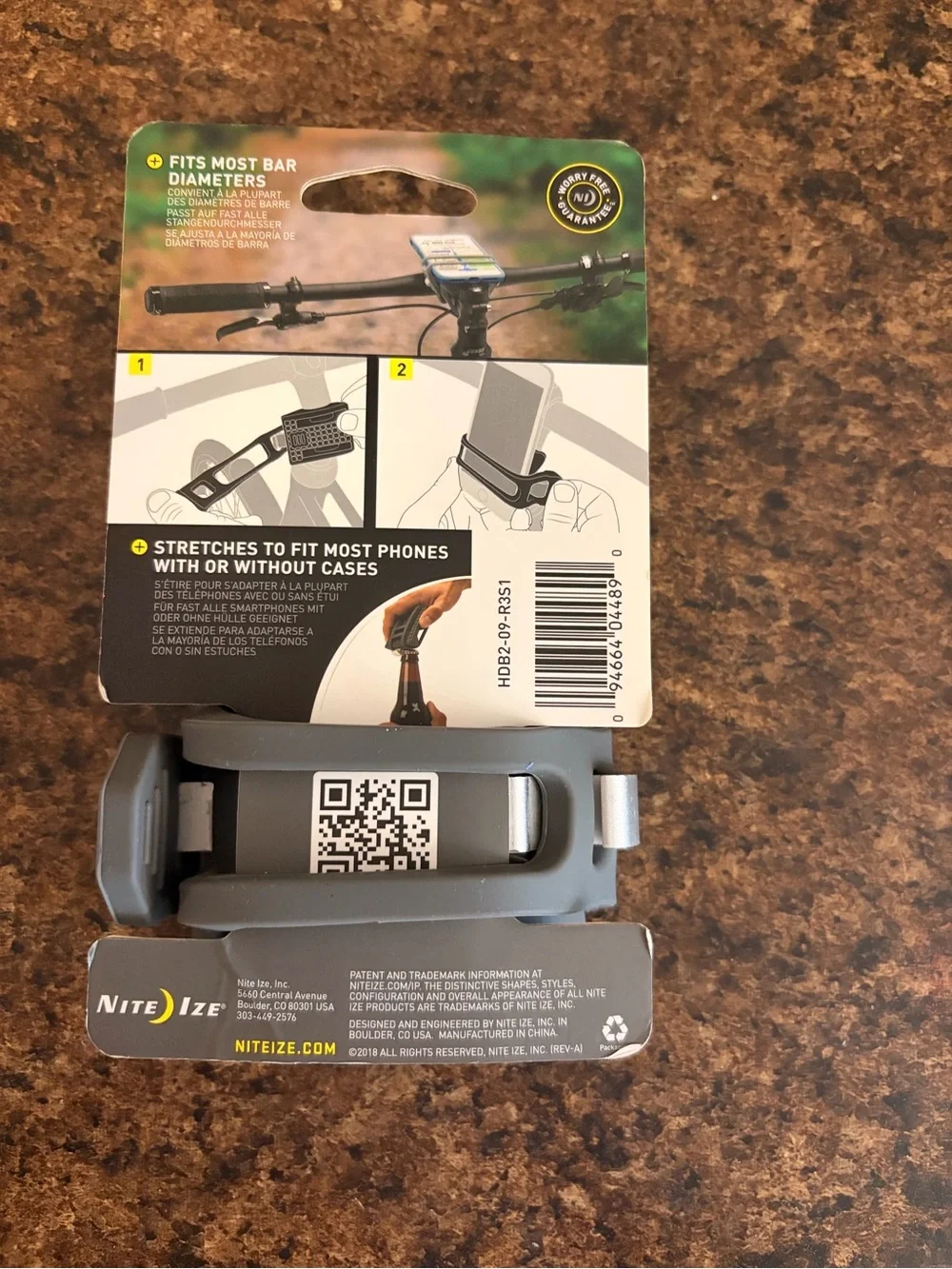 HandleBand Universal Smartphone Bar Mount - Gray